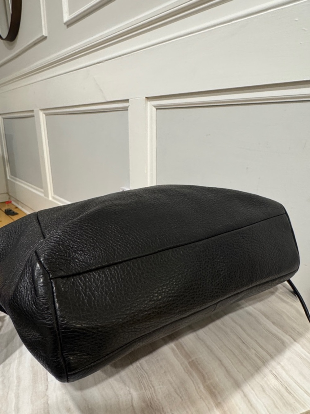 Coach Bag Madison Kelsey Small Black Pebbled Leather Satchel Crossbody Bag - Picture 9 of 17